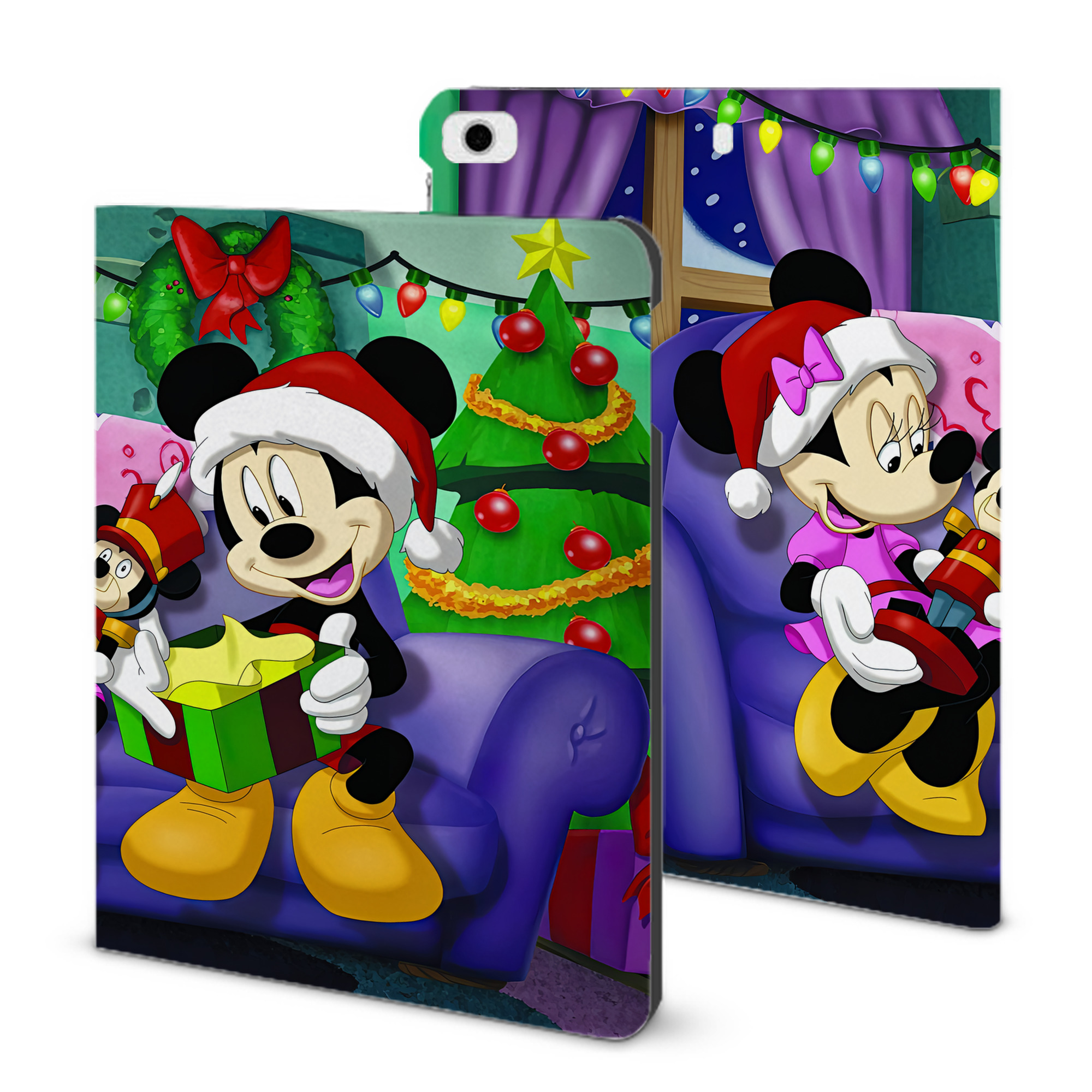 （画像用） ミッキーマウス Mickey Mouse IPad ケース ブック型 PUレザー TPU 耐衝撃 軽量 薄型 ペン収納なし 全面保護 IPad 各モデル対応